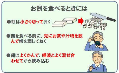 お正月は餅の窒息事故に注意 小さく切って 喉を潤す 消費者庁が告知 Impress Watch