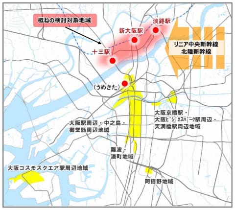 大阪府 リニア全線開通後を見据えた新大阪駅周辺開発方針 Impress Watch