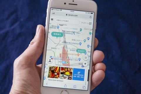 店の混雑状況がわかるマップ Vacan 関東エリアを公開 Impress Watch