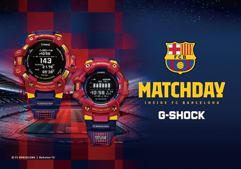 G Shock Fcバルセロナ カラーの G Squad Impress Watch