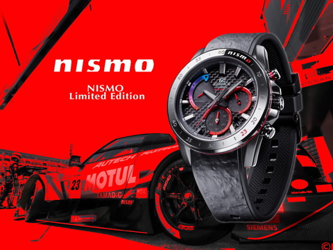 カシオ EDIFICE、カーボンダイヤルの日産「NISMO」コラボモデル