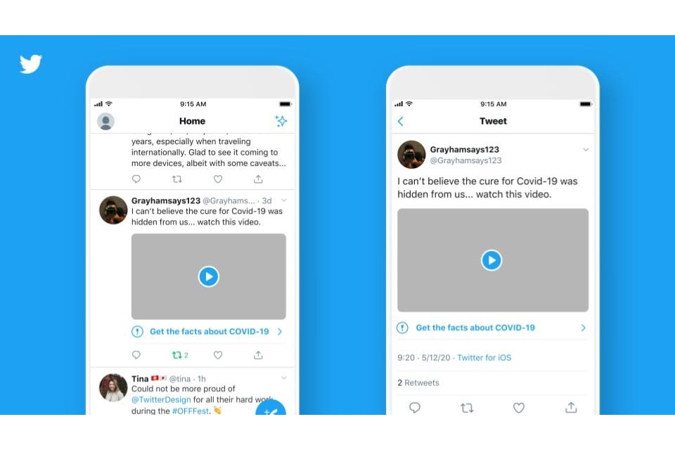 Twitter 新型コロナ関連の誤情報に 警告ラベル Impress Watch