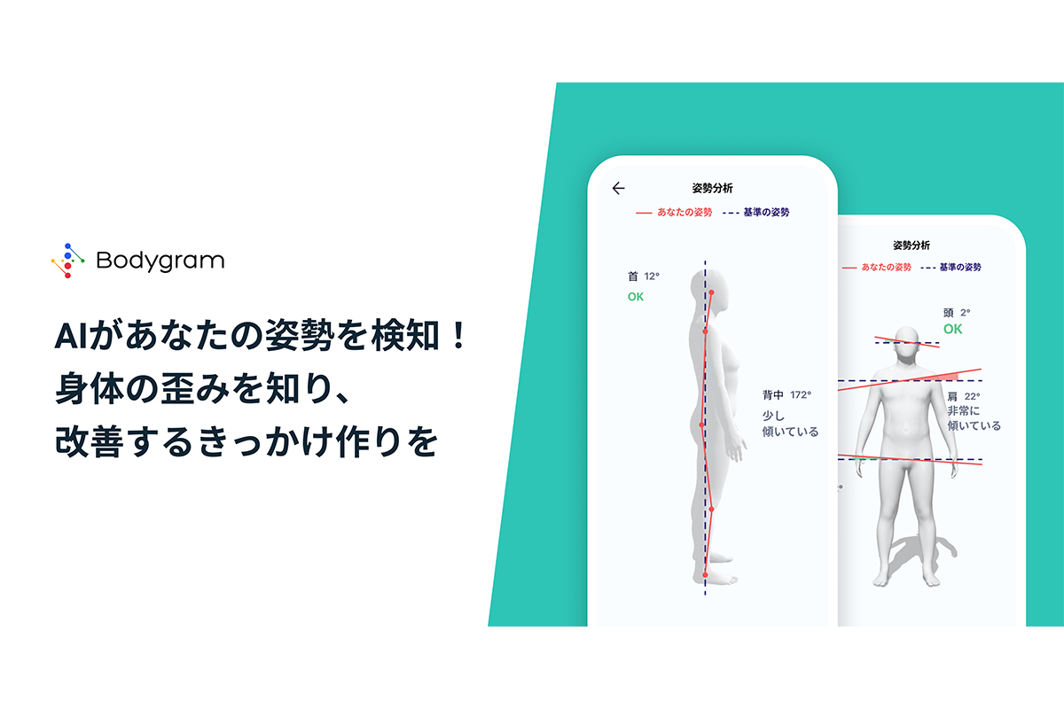 身体計測アプリ「Bodygram」に身体の歪みがわかる新機能 - Impress Watch