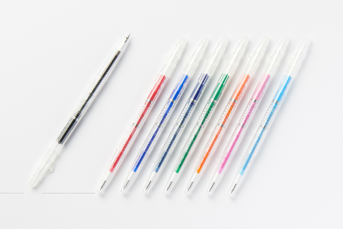 無印「こすって消せるボールペン」にスリム・3色・水性・蛍光ペン