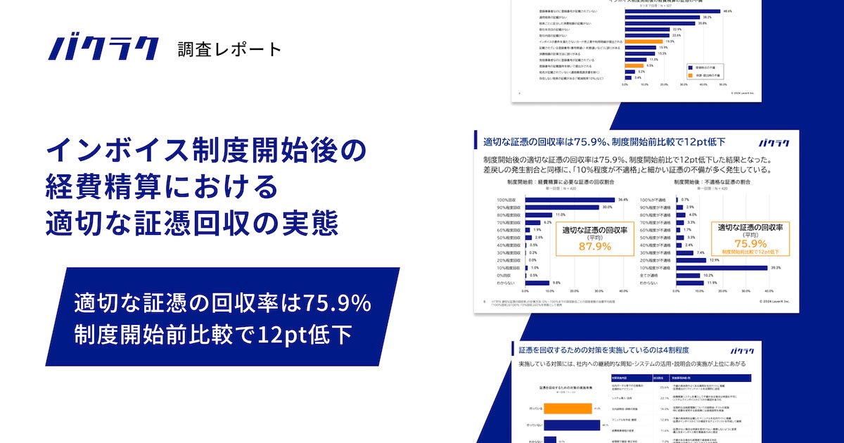 インボイス制度で「領収書回収の手間が増えた」経理担当者は8割 LayerX調査 - Impress Watch