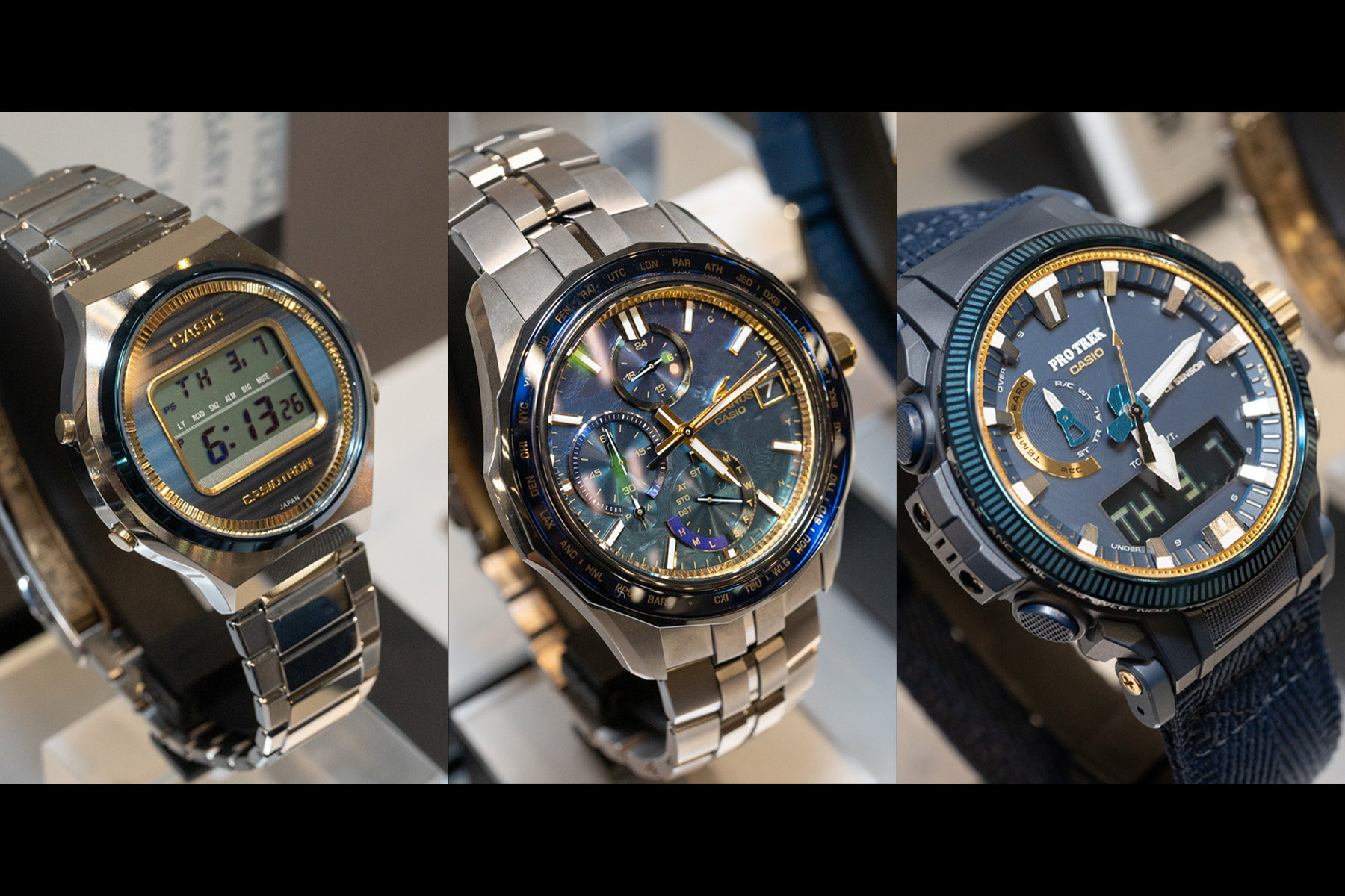 カシオ腕時計50周年、6機種にブルー×ゴールドの特別カラー - Impress Watch